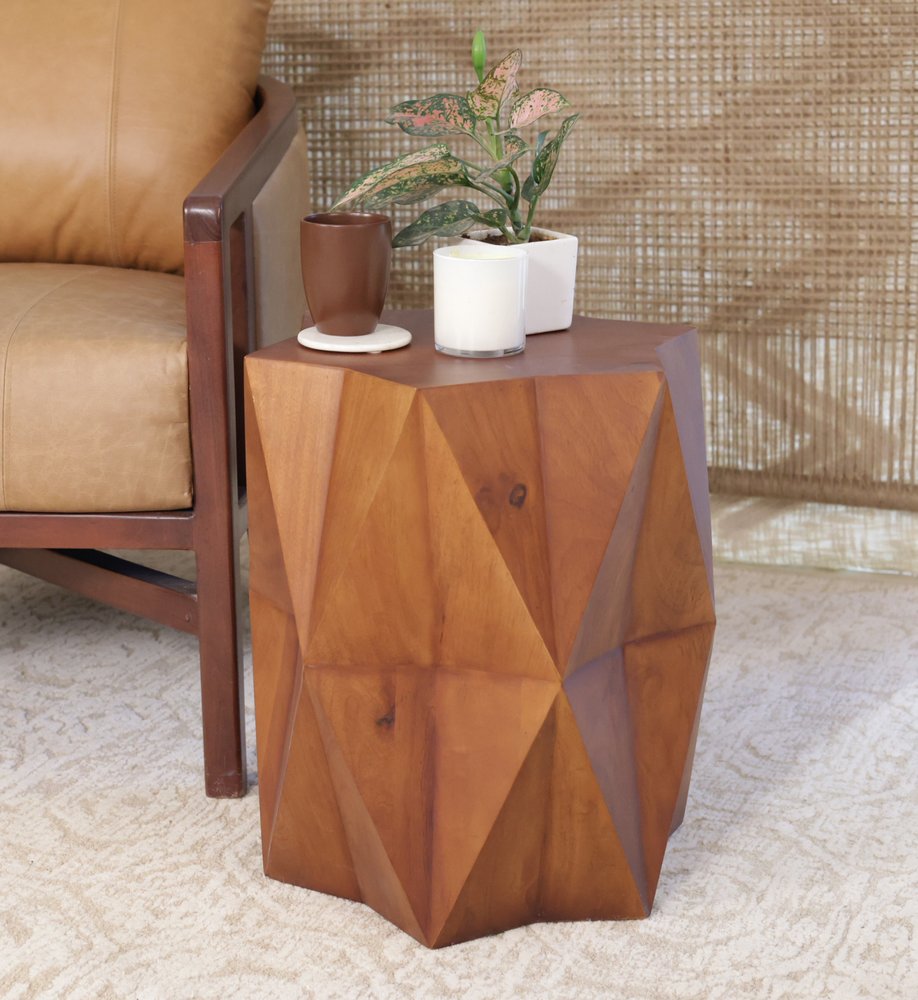 24" Brown Solid Wood End Table HomeRoots