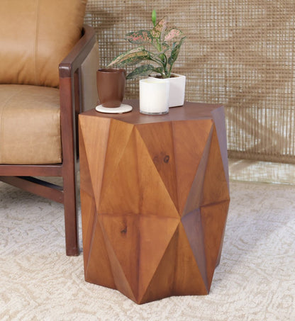 24" Brown Solid Wood End Table HomeRoots