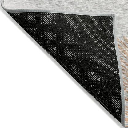 3' X 5' Salmon And Ivory Abstract Washable Indoor Outdoor Area Rug HomeRoots