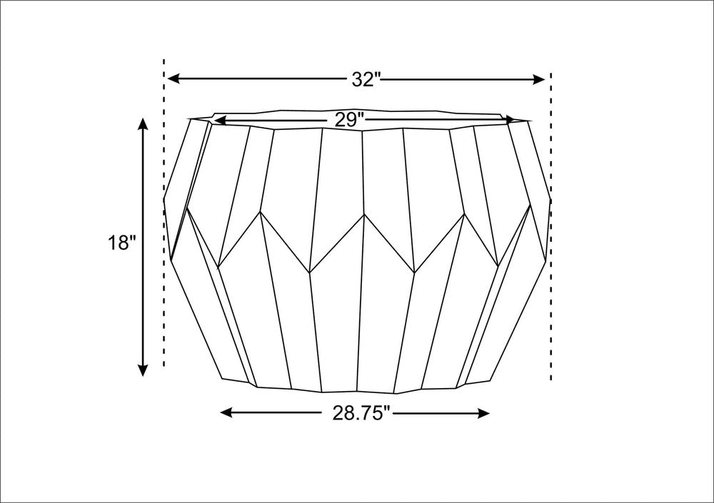 32" Off White Solid Wood Round Block Coffee Table HomeRoots