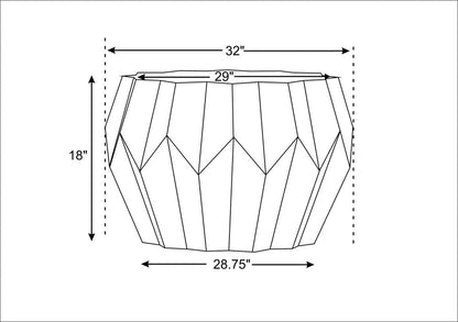 32" Off White Solid Wood Round Block Coffee Table HomeRoots