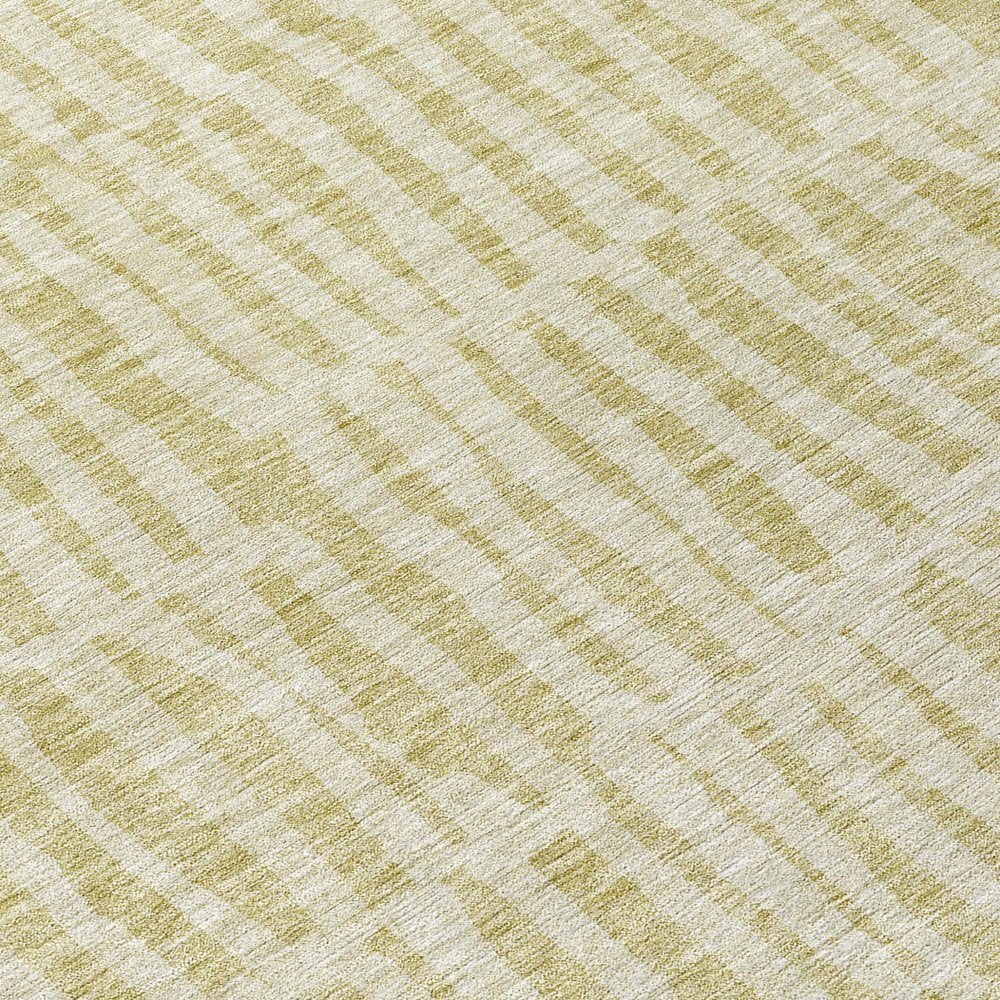 10' X 14' Beige And Tan Striped Washable Indoor Outdoor Area Rug — view 4