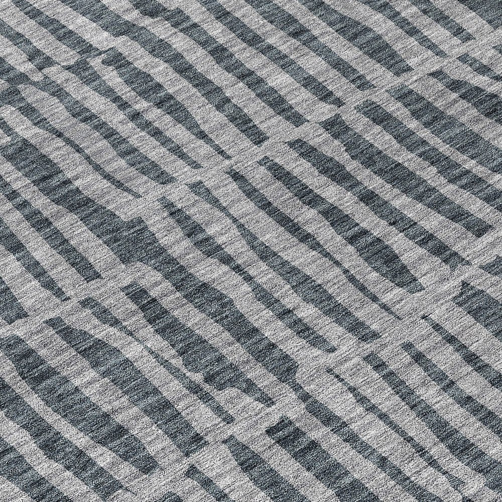 3' X 5' Charcoal And Gray Striped Washable Indoor Outdoor Area Rug — view 22