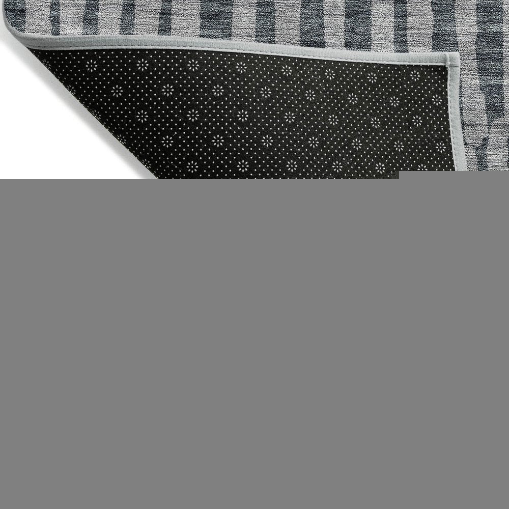 3' X 5' Charcoal And Gray Striped Washable Indoor Outdoor Area Rug — view 31