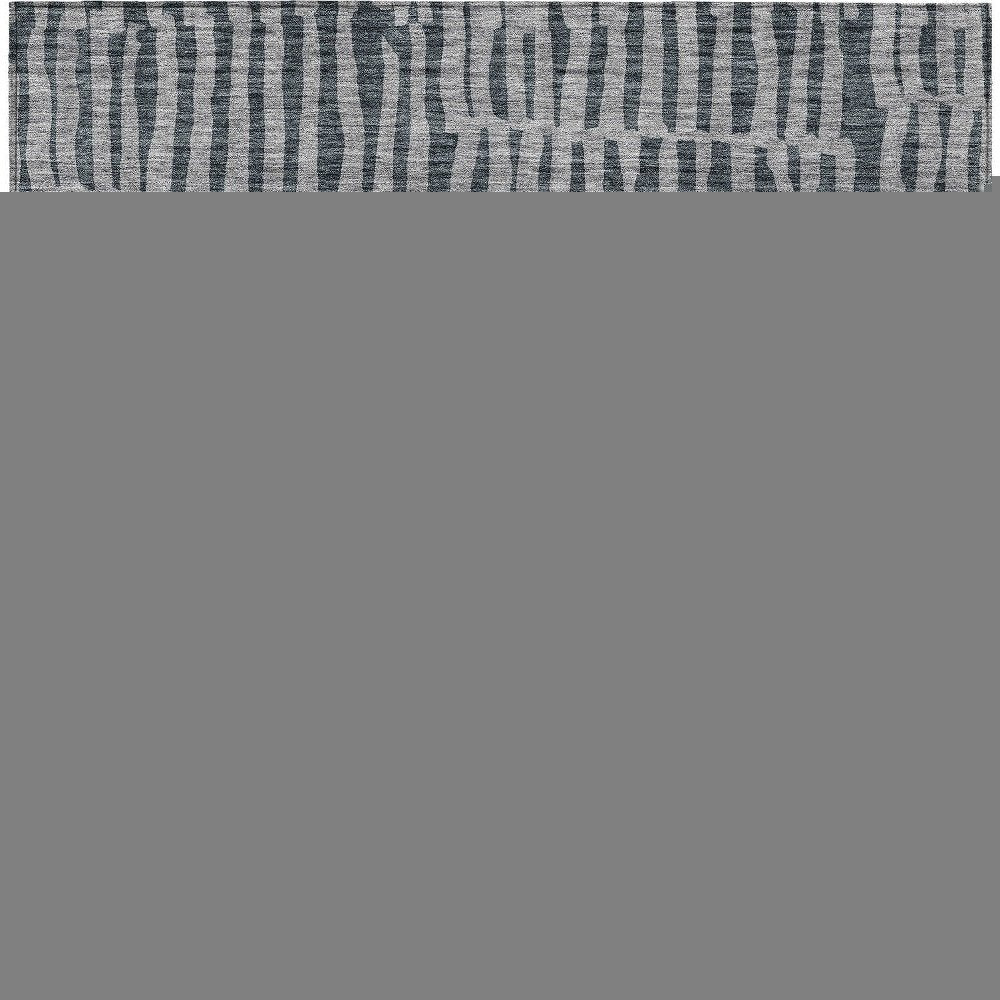 3' X 5' Charcoal And Gray Striped Washable Indoor Outdoor Area Rug HomeRoots
