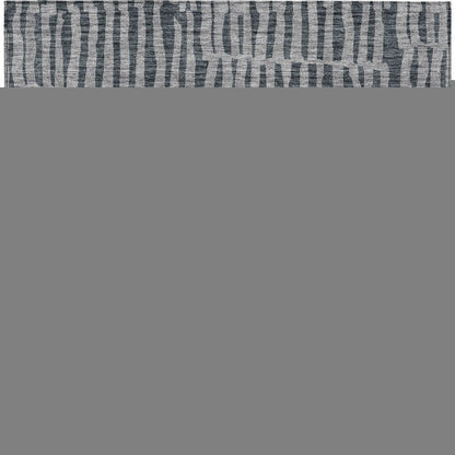 3' X 5' Charcoal And Gray Striped Washable Indoor Outdoor Area Rug HomeRoots