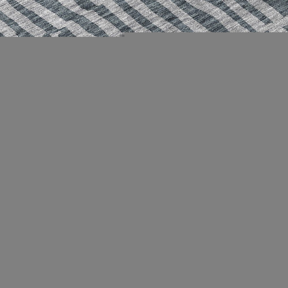 3' X 5' Charcoal And Gray Striped Washable Indoor Outdoor Area Rug HomeRoots