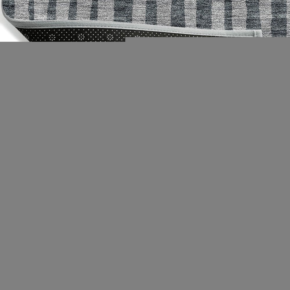 3' X 5' Charcoal And Gray Striped Washable Indoor Outdoor Area Rug HomeRoots