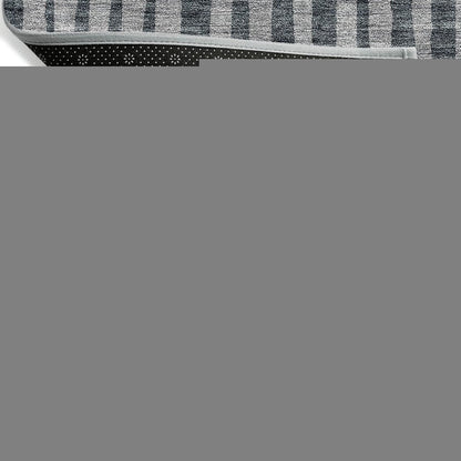 3' X 5' Charcoal And Gray Striped Washable Indoor Outdoor Area Rug HomeRoots