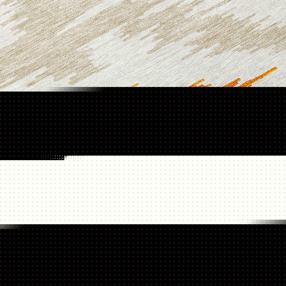 3' X 5' Orange Beige And Ivory Abstract Washable Indoor Outdoor Area Rug HomeRoots