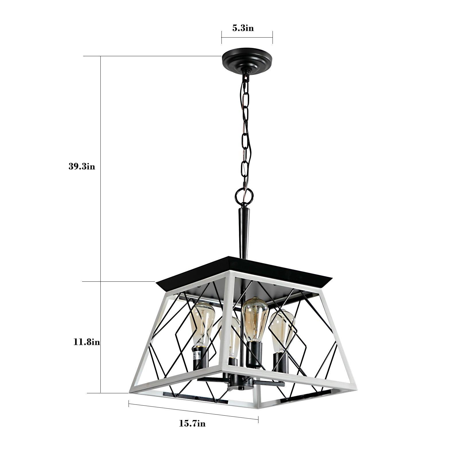 4-Light Farmhouse Chandeliers For Dining Room(No Bulbs) - FurniFindUSA