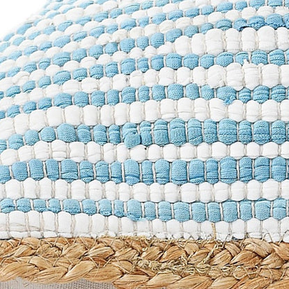 Set of Two 20" Blue Beach Striped Throw Pillows HomeRoots