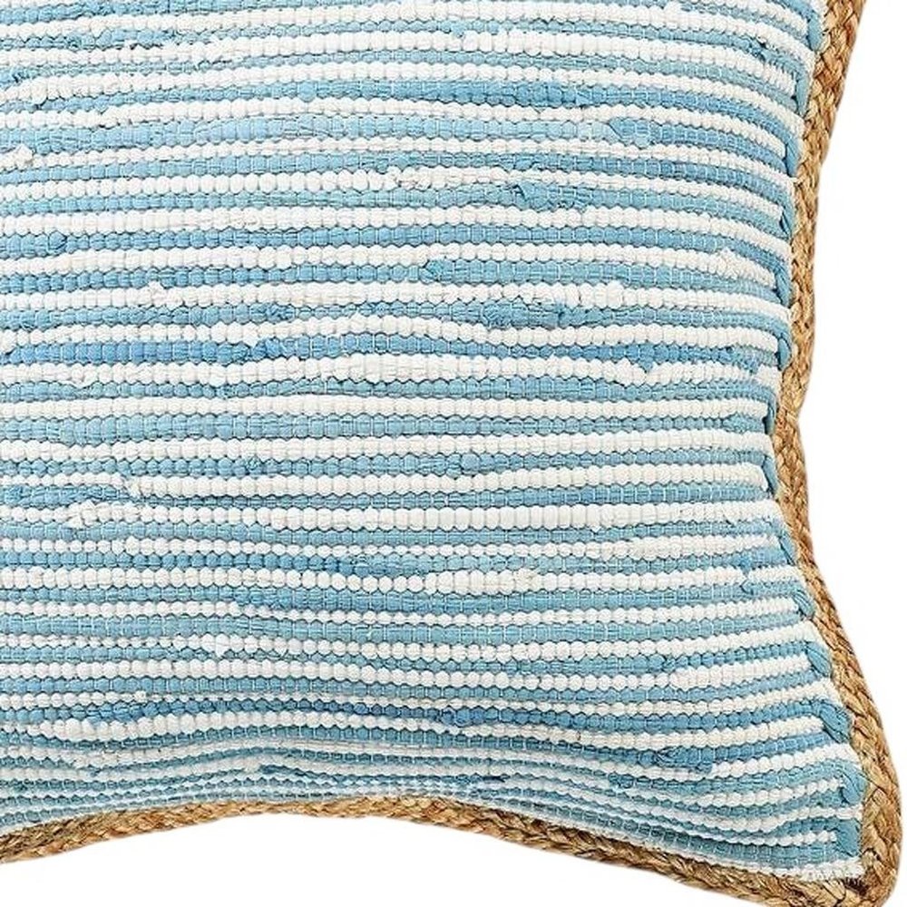 Set of Two 20" Blue Beach Striped Throw Pillows — view 7