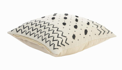 Set of Two 20" White Chevron Throw Pillows