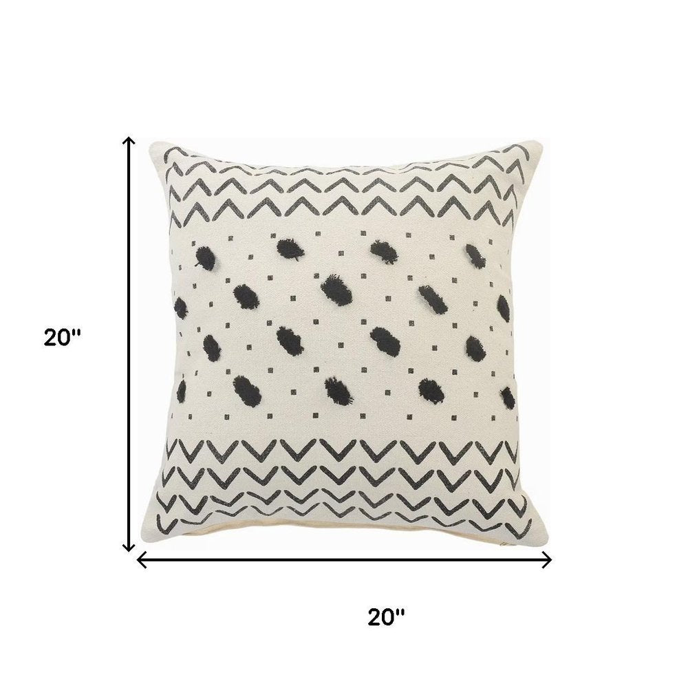 Set of Two 20" White Chevron Throw Pillows — view 6