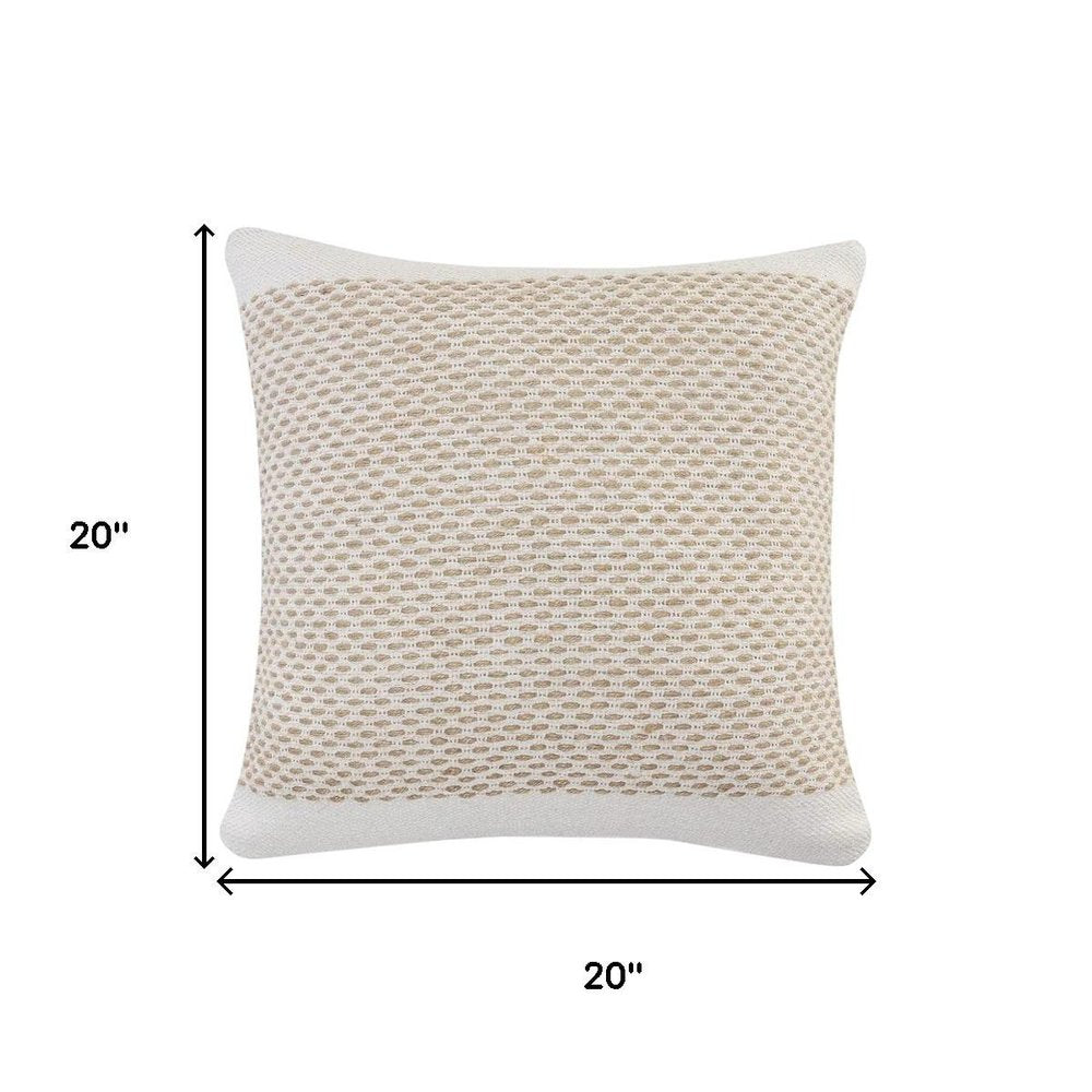 Set of Two 20" Natural Striped Throw Pillows — view 5
