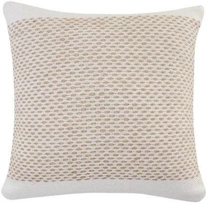 Set of Two 20" Natural Striped Throw Pillows