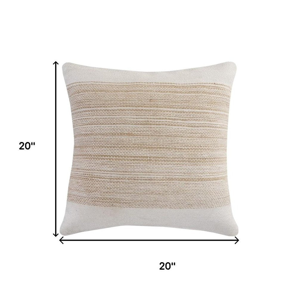 Set of Two 20" Sand Striped Throw Pillows — view 4