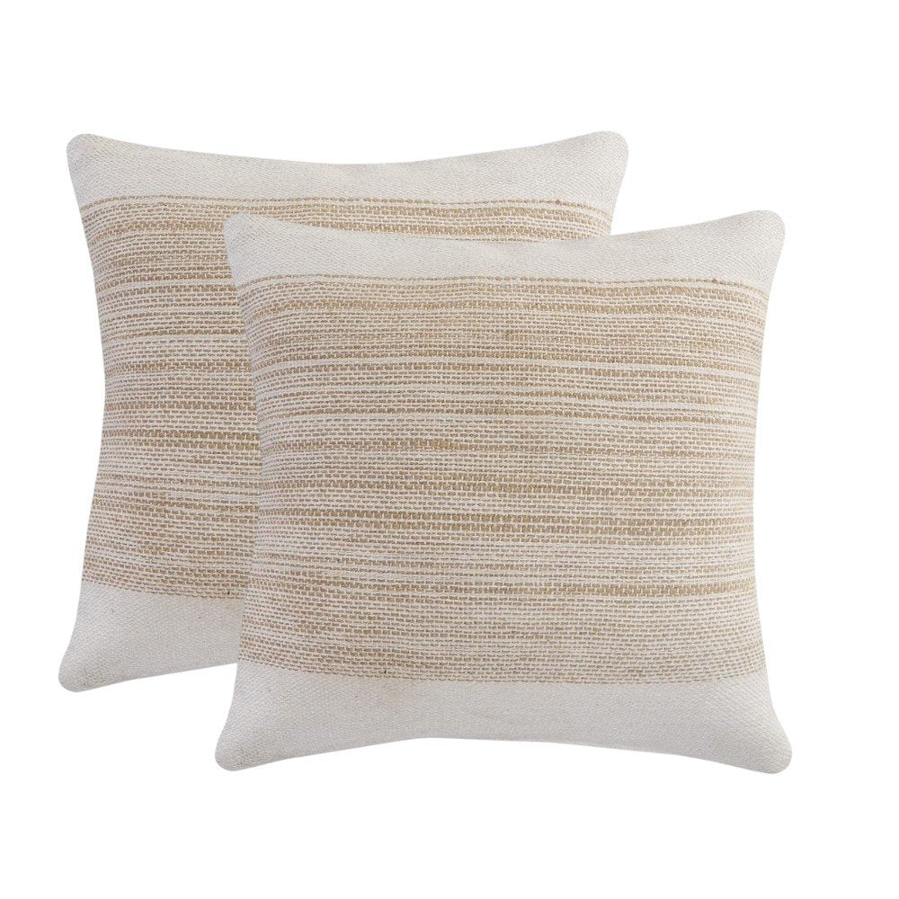 Set of Two 20" Sand Striped Throw Pillows — view 3