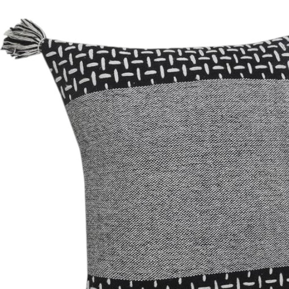 Set of Two 20" Gray Geometric Throw Pillows — view 3