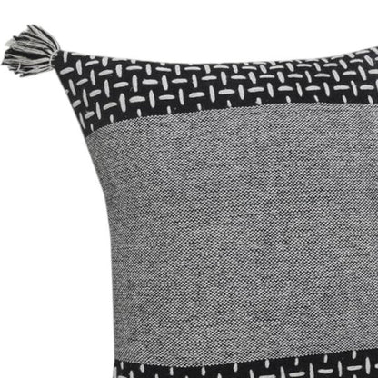 Set of Two 20" Gray Geometric Throw Pillows