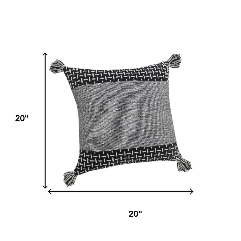 Set of Two 20" Gray Geometric Throw Pillows — view 4