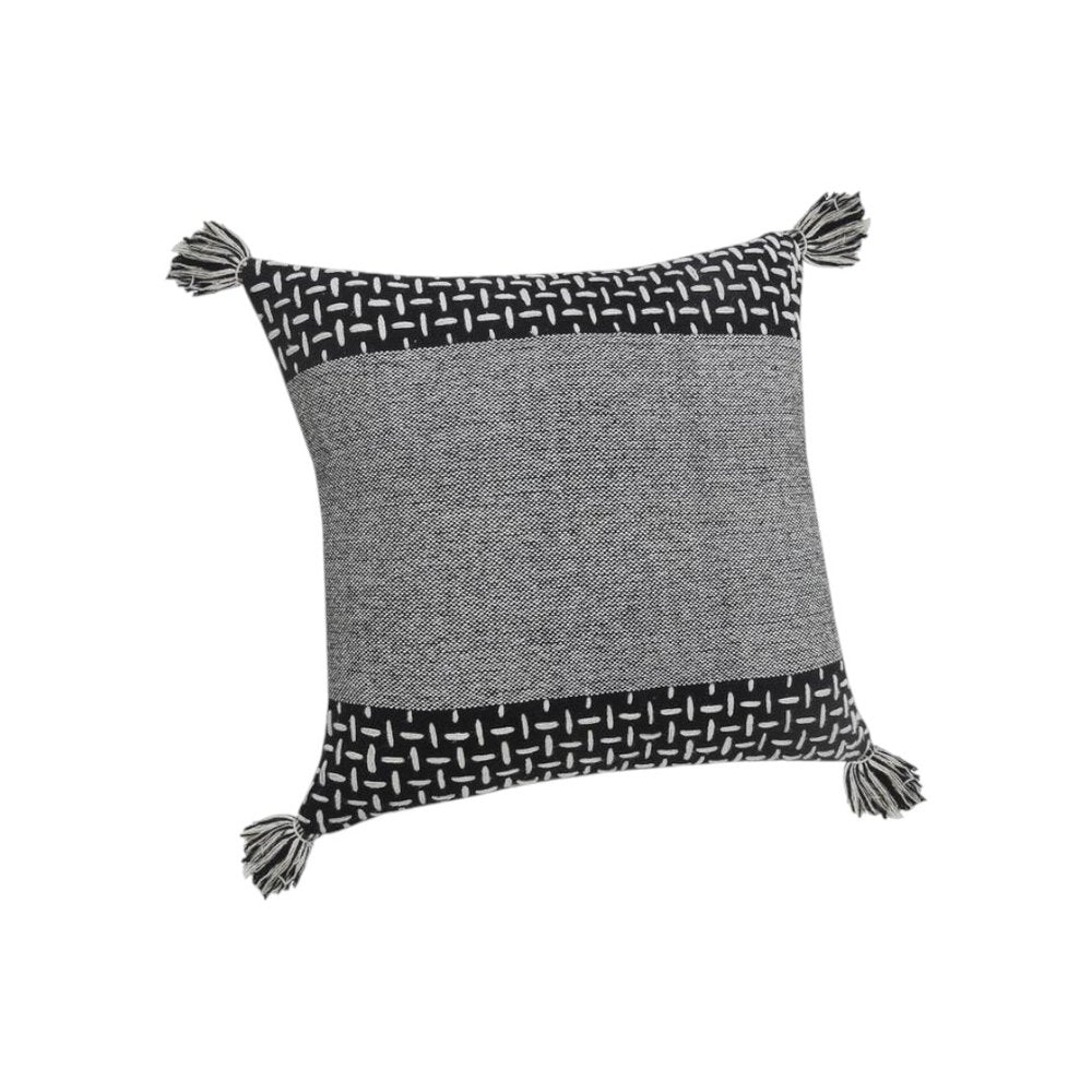 Set of Two 20" Gray Geometric Throw Pillows — view 1
