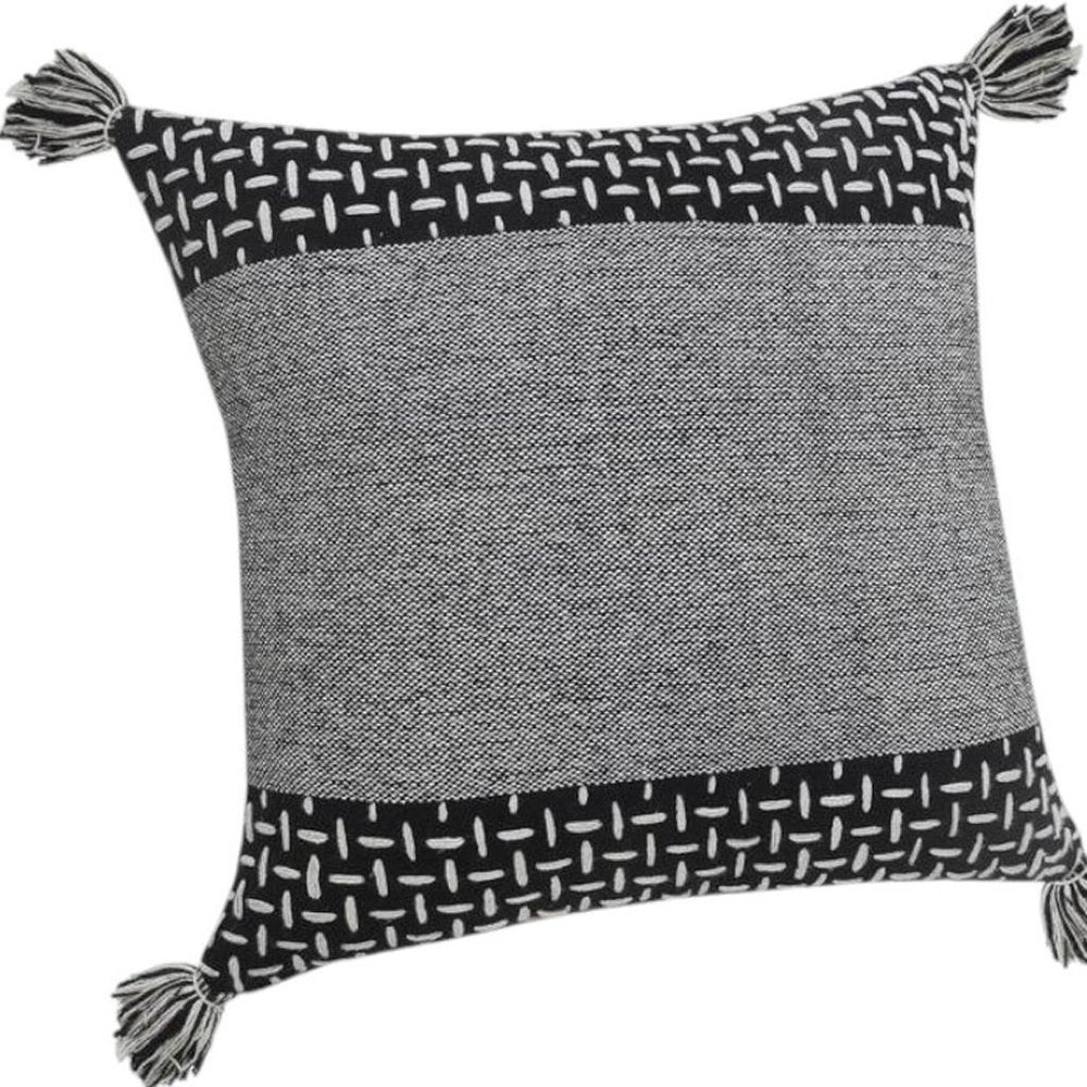 Set of Two 20" Gray Geometric Throw Pillows — view 5