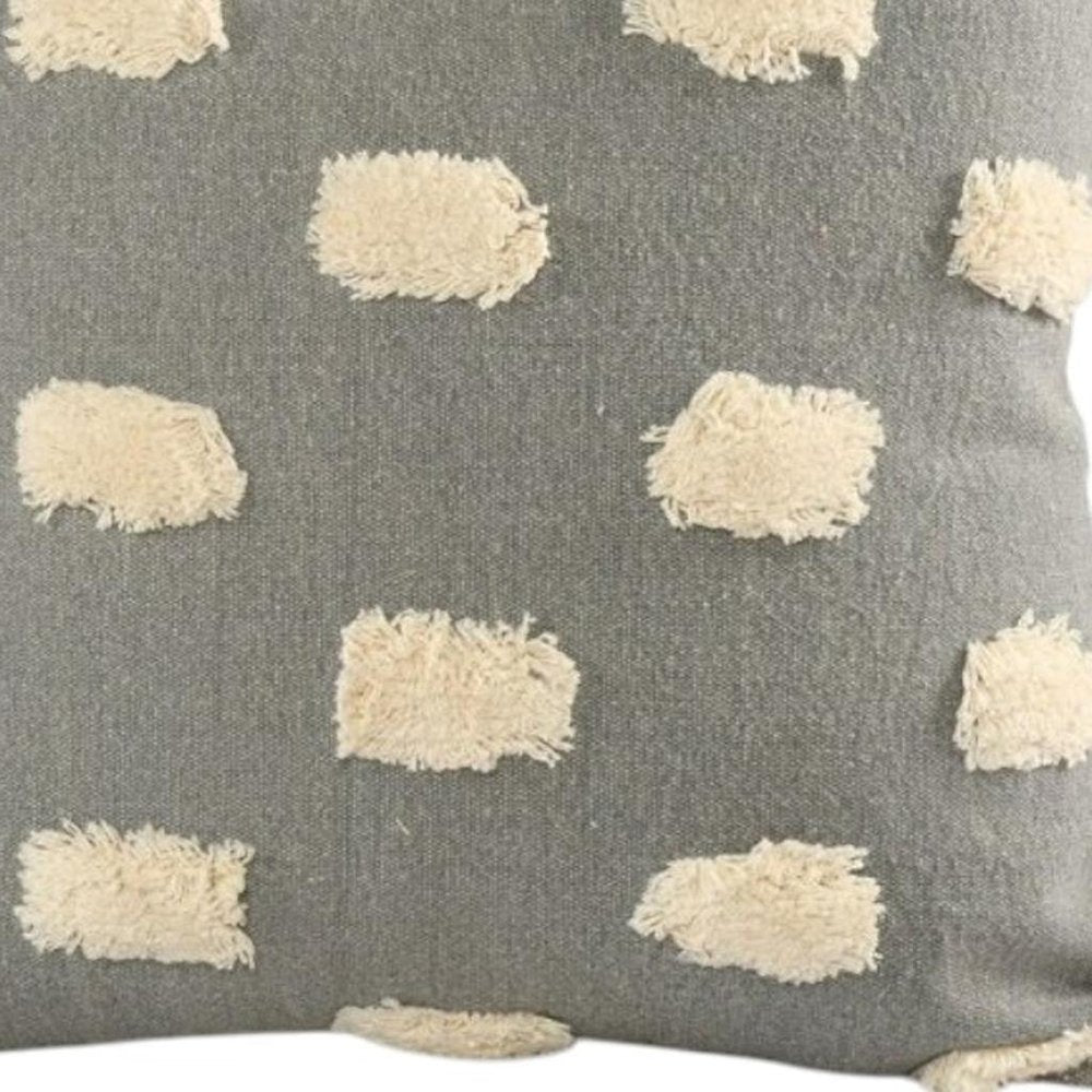 Set of Two 20" Light Gray Striped Throw Pillows — view 4