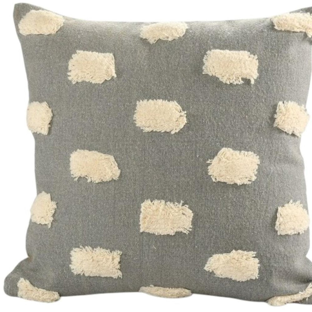 Set of Two 20" Light Gray Striped Throw Pillows — view 6