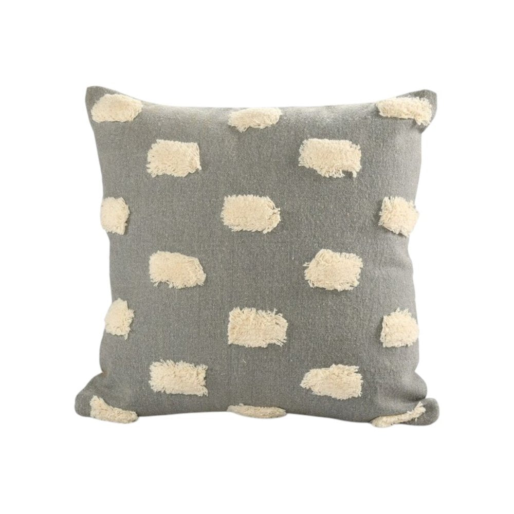 Set of Two 20" Light Gray Striped Throw Pillows — view 2