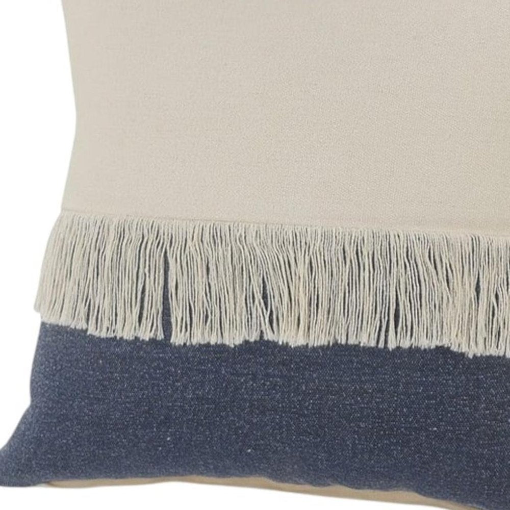 Set of Two 20" Indigo Color Block Throw Pillows — view 3
