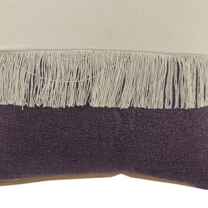 Set of Two 20" Purple Color Block Throw Pillows