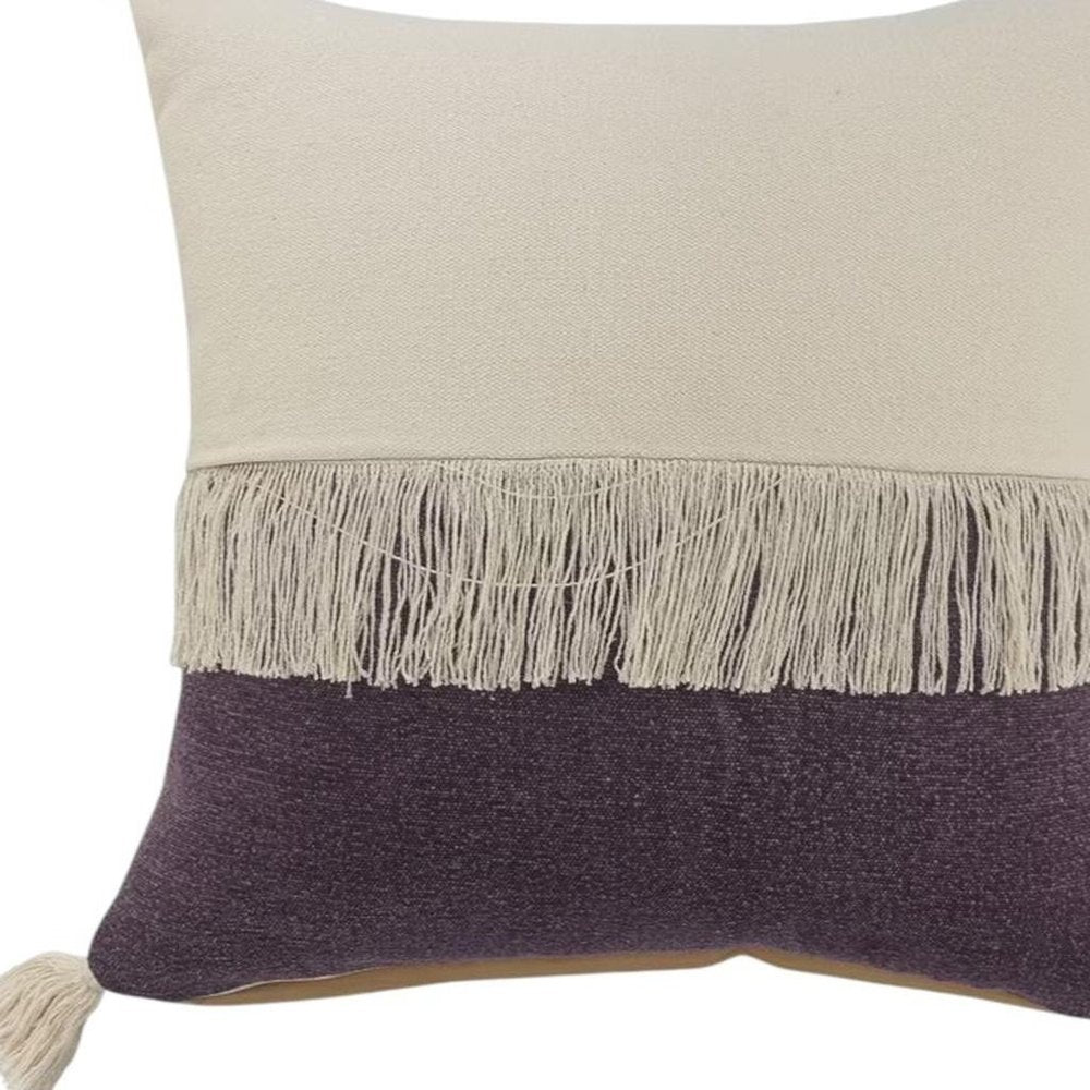 Set of Two 20" Purple Color Block Throw Pillows — view 6
