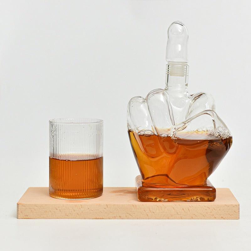 Finger Whisky Decanter Wine Glass Decanter Whiskey Container Dispenser For Beverage - FurniFindUSA