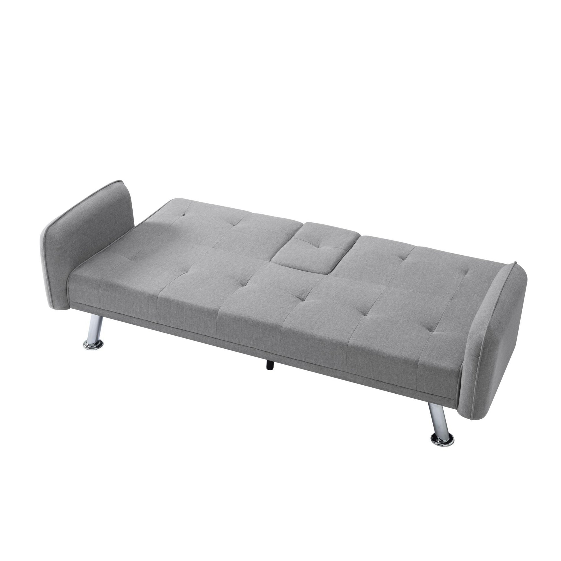 74.8” Futon sleeper sofa bed（Please note that the center leg is an iron leg tube） - FurniFindUSA