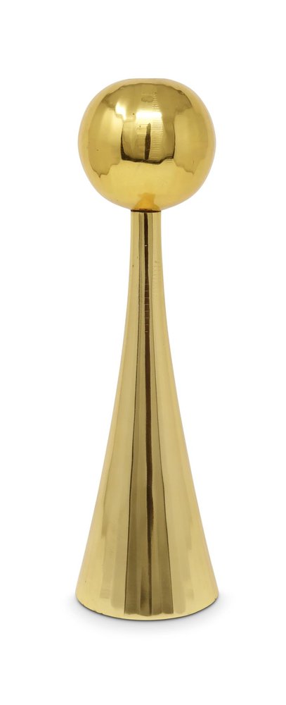 10" Gold Stainless Steel Tabletop Taper Candlestick HomeRoots
