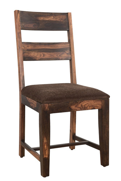 Nine Piece Dark Brown Solid Wood Dining Set with Eight Chairs HomeRoots