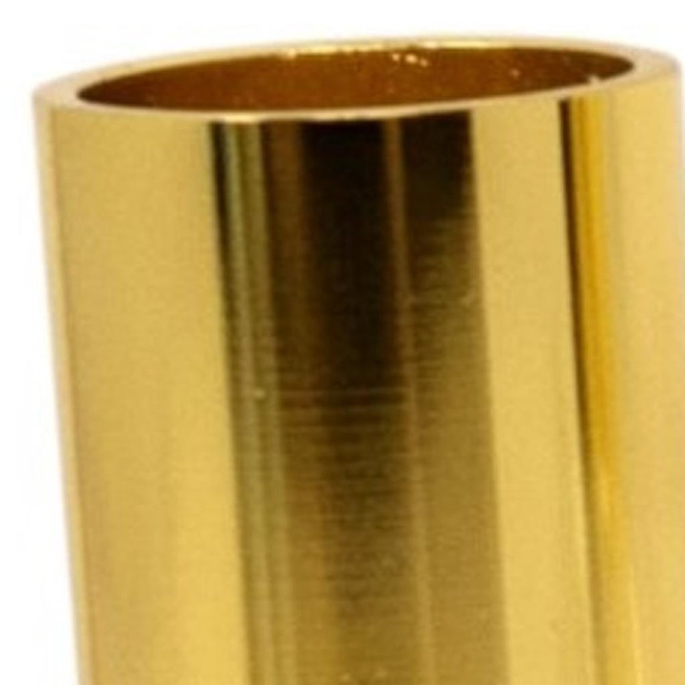 Set of Two Gold Abstract Crystal Tabletop Wedding Taper Candlesticks HomeRoots