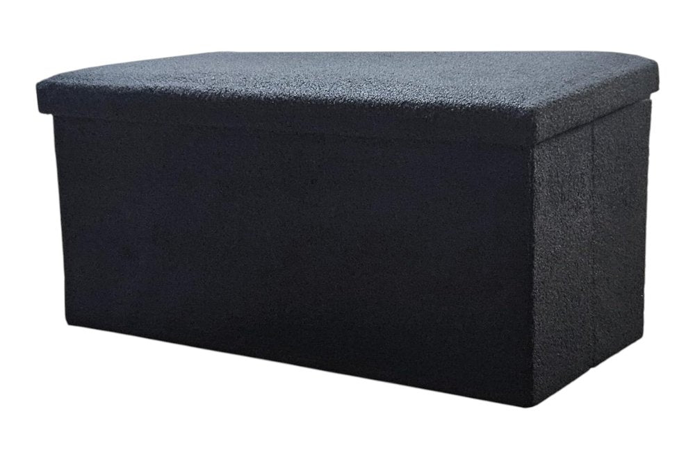 30" Black Boucle Storage Ottoman HomeRoots