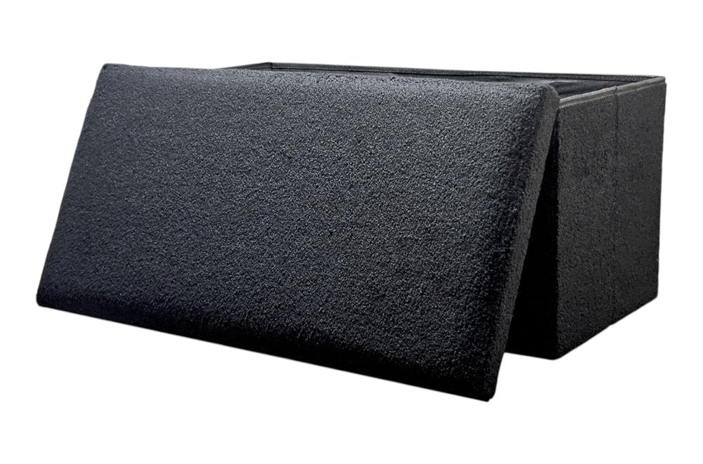 30" White Boucle Ottoman With Storage HomeRoots