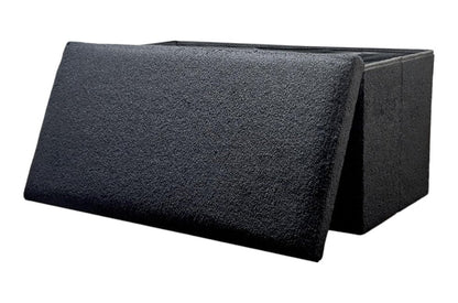 30" White Boucle Ottoman With Storage HomeRoots