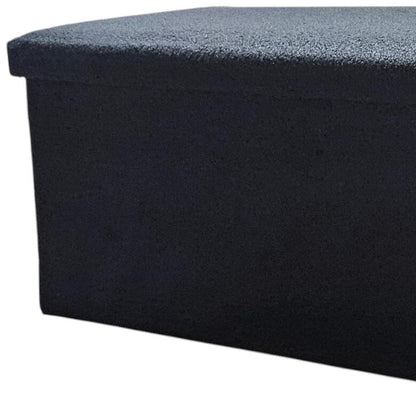 30" White Boucle Ottoman With Storage HomeRoots