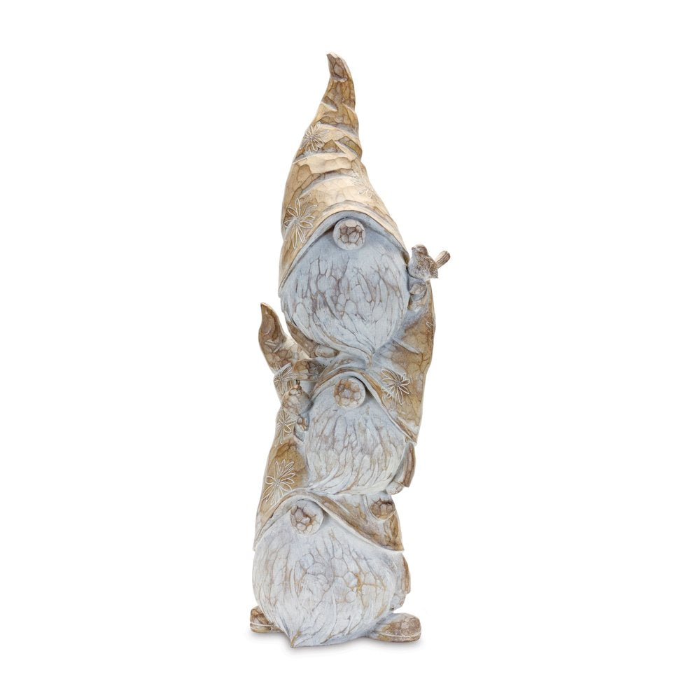 23" Brown Resin Standing Gnome Tabletop Sculpture HomeRoots