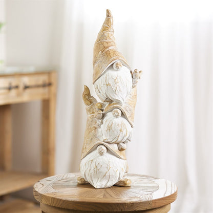 23" Brown Resin Standing Gnome Tabletop Sculpture HomeRoots
