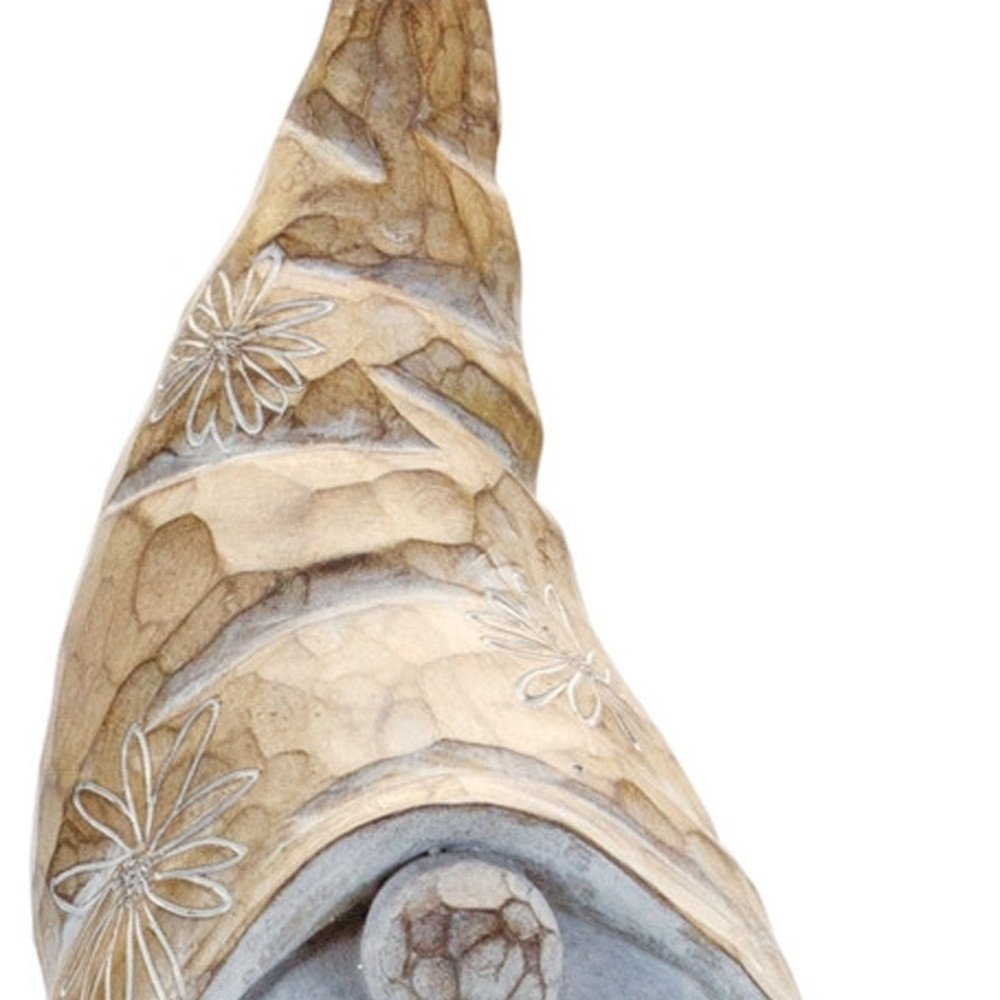 23" Brown Resin Standing Gnome Tabletop Sculpture HomeRoots