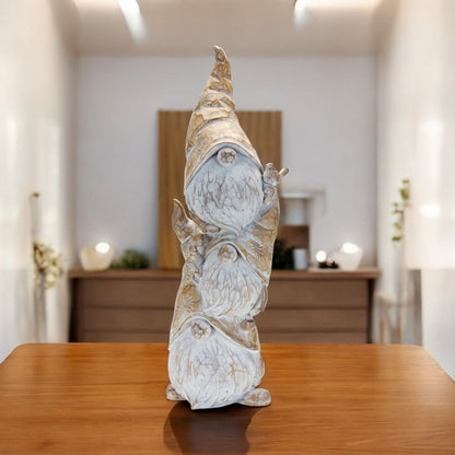 23" Brown Resin Standing Gnome Tabletop Sculpture HomeRoots