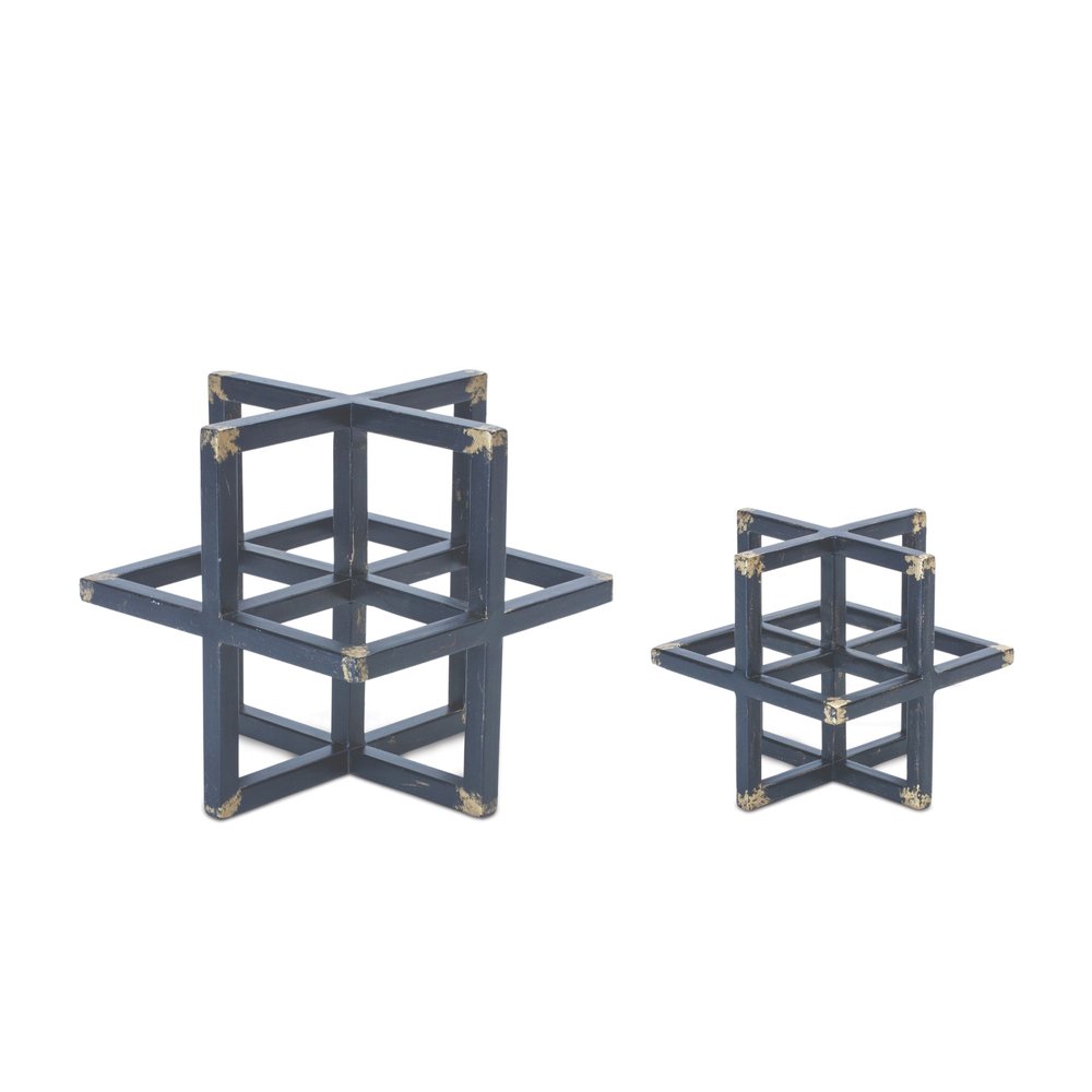 Set of Two Black Iron Tabletop Sculpture HomeRoots