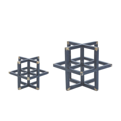 Set of Two Black Iron Tabletop Sculpture HomeRoots