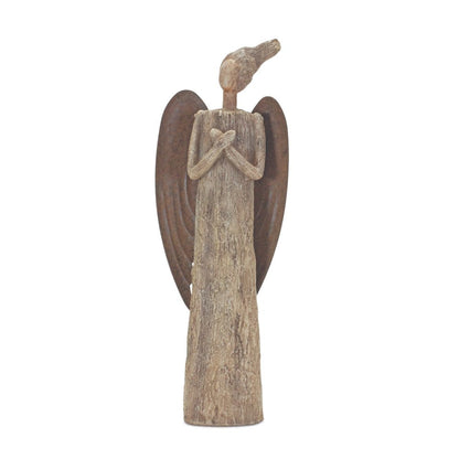 15" Brown Resin Figurine Tabletop Sculpture HomeRoots